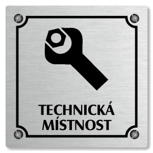Technická místnost, 148x148mm, stříbrná, Kansas